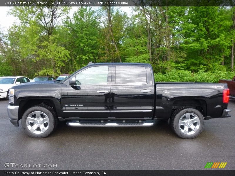 Black / Cocoa/Dune 2016 Chevrolet Silverado 1500 LTZ Crew Cab 4x4