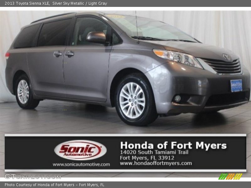 Silver Sky Metallic / Light Gray 2013 Toyota Sienna XLE