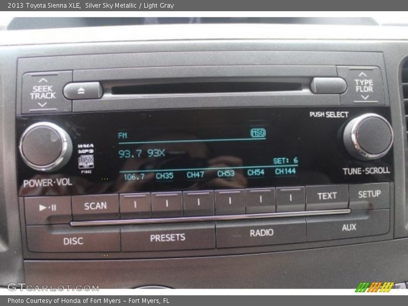 Silver Sky Metallic / Light Gray 2013 Toyota Sienna XLE