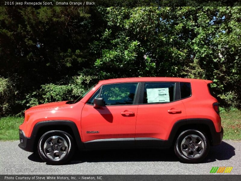 Omaha Orange / Black 2016 Jeep Renegade Sport