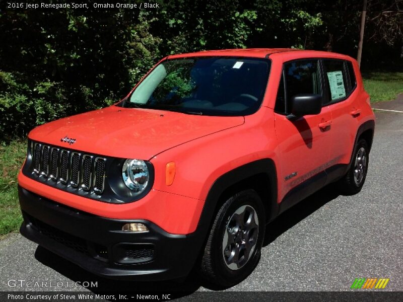 Omaha Orange / Black 2016 Jeep Renegade Sport