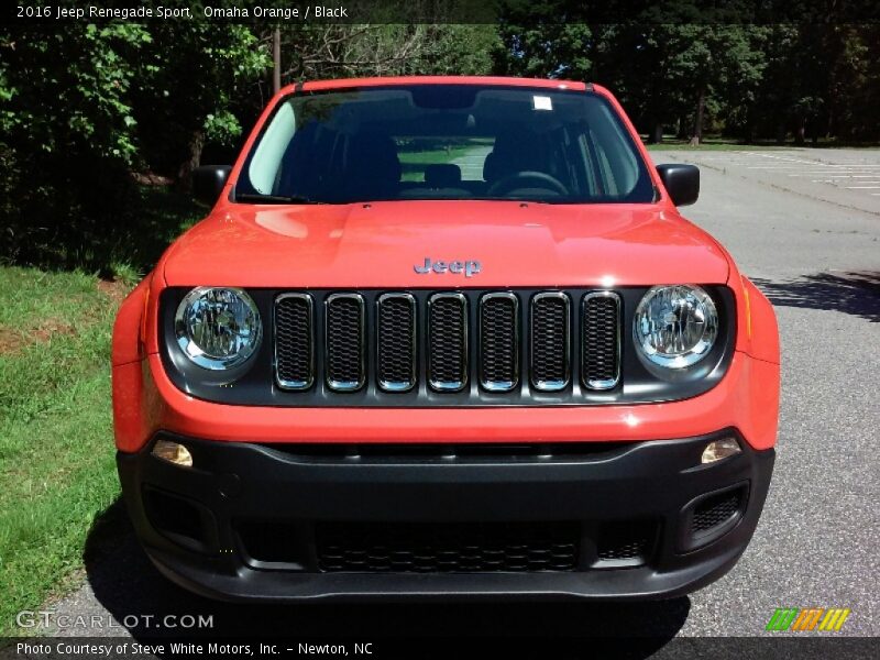 Omaha Orange / Black 2016 Jeep Renegade Sport