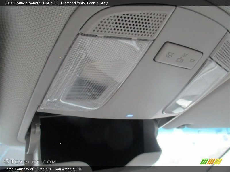 Diamond White Pearl / Gray 2016 Hyundai Sonata Hybrid SE
