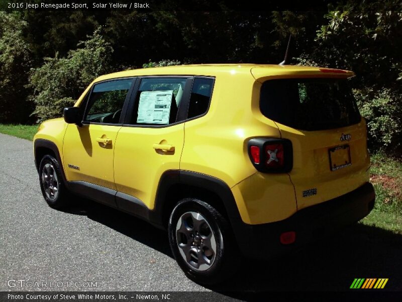 Solar Yellow / Black 2016 Jeep Renegade Sport