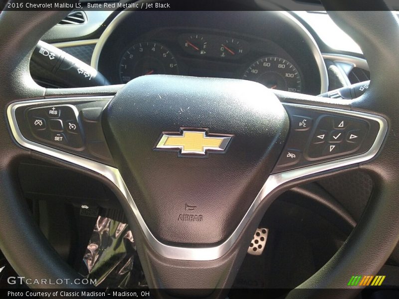 Butte Red Metallic / Jet Black 2016 Chevrolet Malibu LS