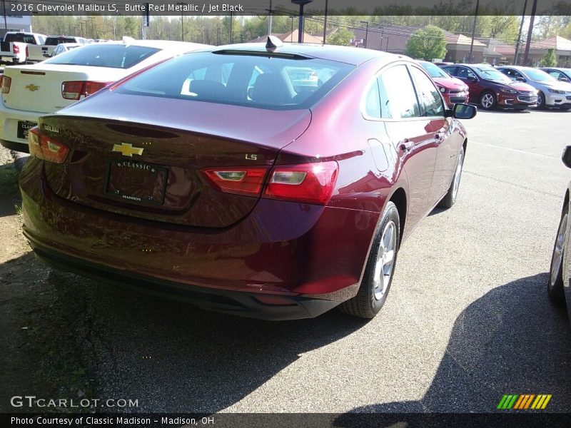 Butte Red Metallic / Jet Black 2016 Chevrolet Malibu LS