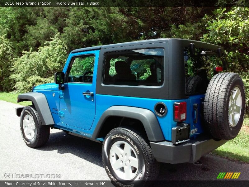 Hydro Blue Pearl / Black 2016 Jeep Wrangler Sport