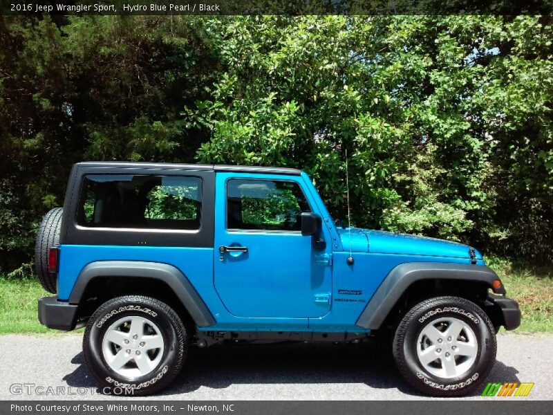 Hydro Blue Pearl / Black 2016 Jeep Wrangler Sport