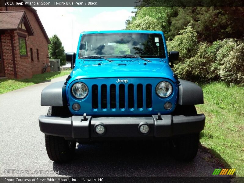 Hydro Blue Pearl / Black 2016 Jeep Wrangler Sport