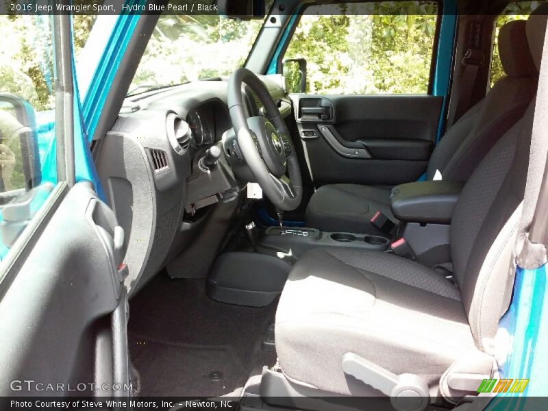 Hydro Blue Pearl / Black 2016 Jeep Wrangler Sport
