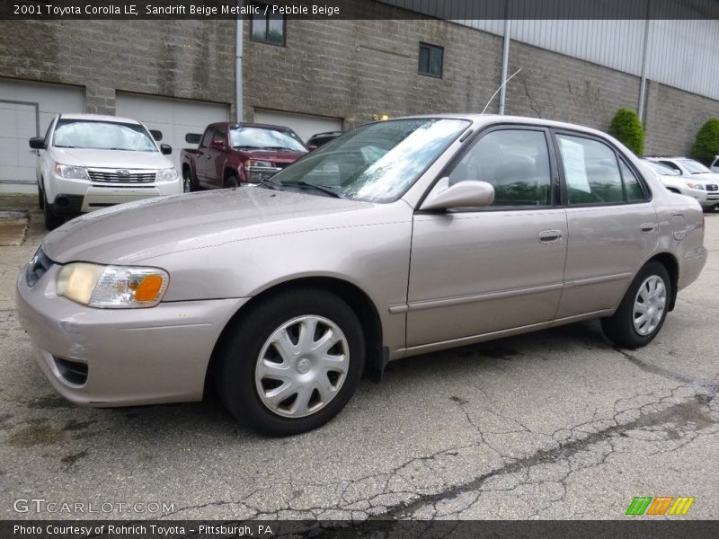 Sandrift Beige Metallic / Pebble Beige 2001 Toyota Corolla LE