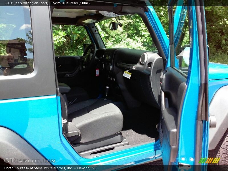 Hydro Blue Pearl / Black 2016 Jeep Wrangler Sport