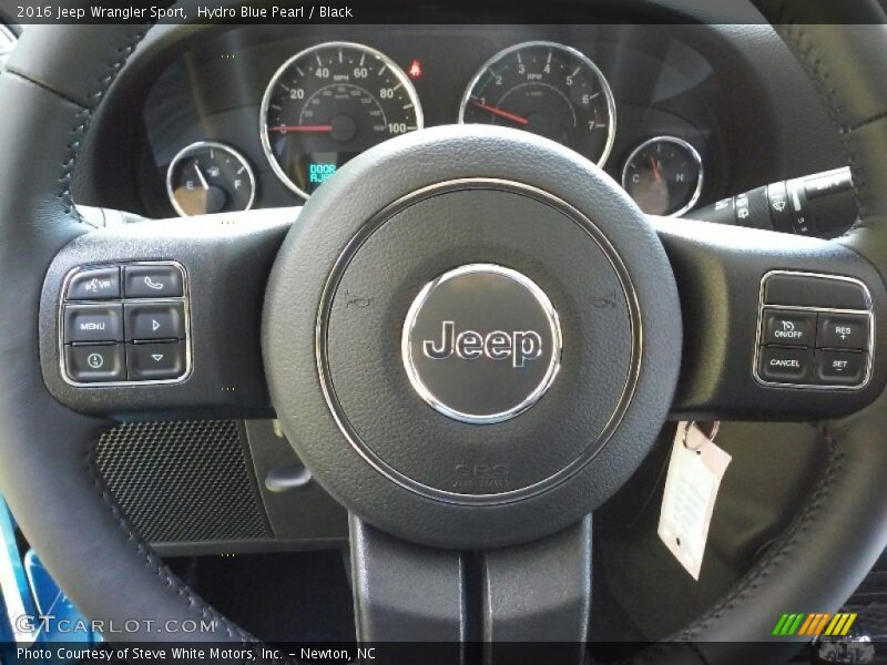 Hydro Blue Pearl / Black 2016 Jeep Wrangler Sport