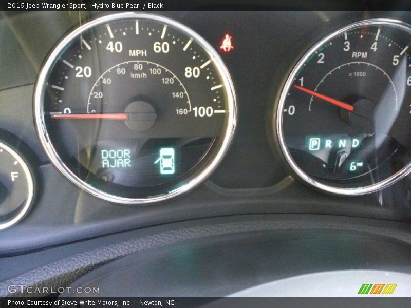 Hydro Blue Pearl / Black 2016 Jeep Wrangler Sport