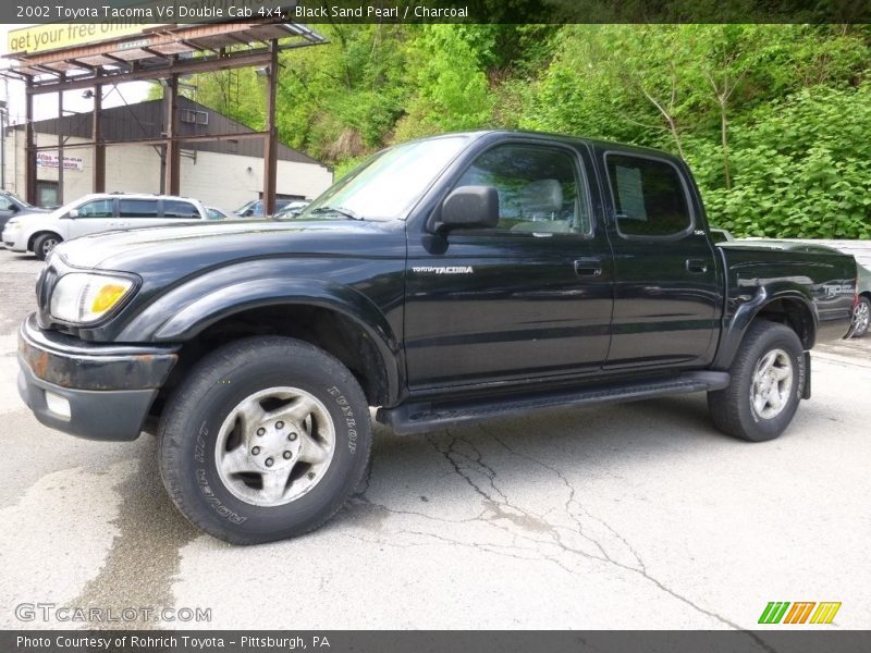 Black Sand Pearl / Charcoal 2002 Toyota Tacoma V6 Double Cab 4x4