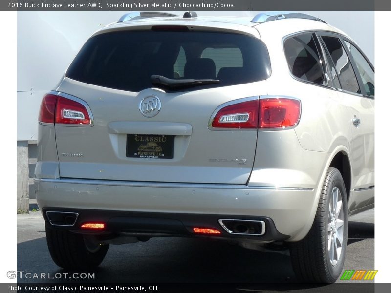 Sparkling Silver Metallic / Choccachino/Cocoa 2016 Buick Enclave Leather AWD
