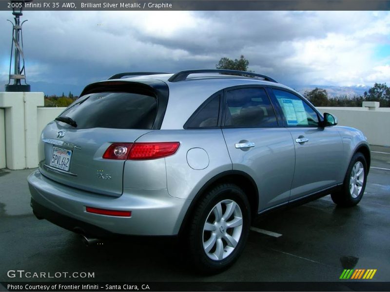 Brilliant Silver Metallic / Graphite 2005 Infiniti FX 35 AWD