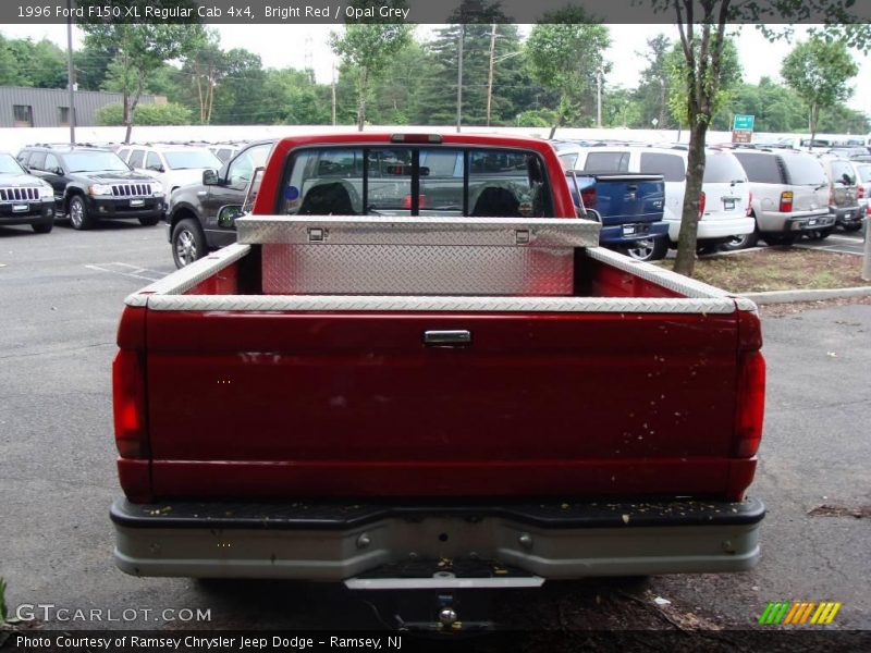 Bright Red / Opal Grey 1996 Ford F150 XL Regular Cab 4x4