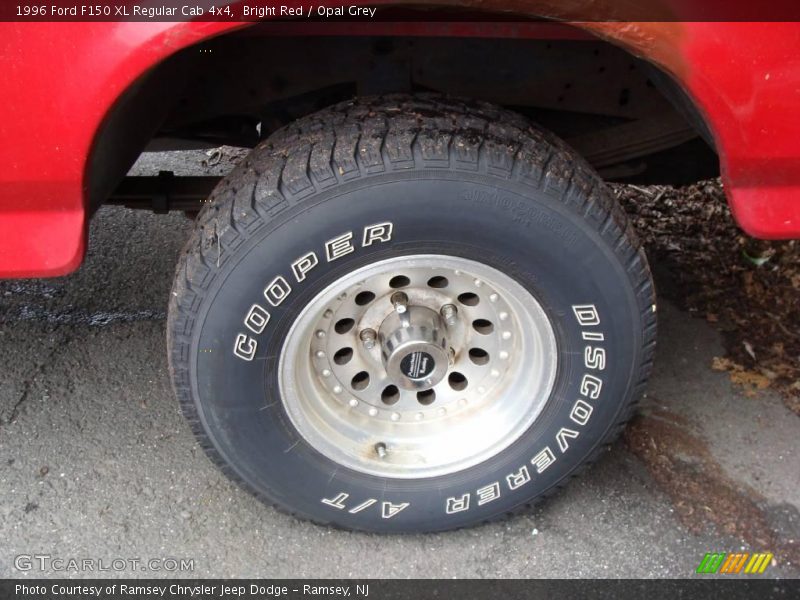 Bright Red / Opal Grey 1996 Ford F150 XL Regular Cab 4x4