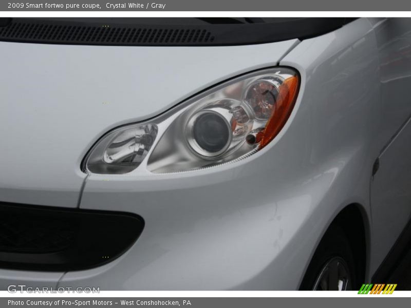 Crystal White / Gray 2009 Smart fortwo pure coupe