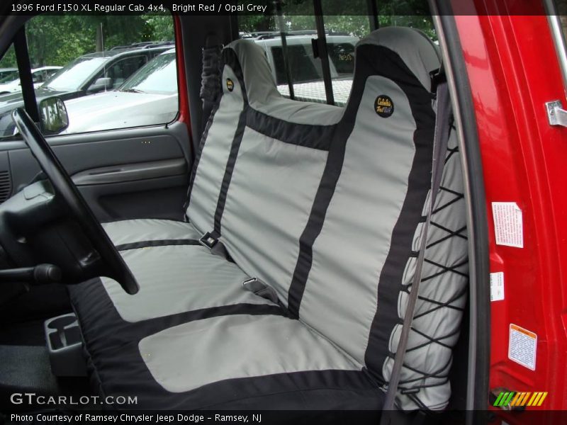 Bright Red / Opal Grey 1996 Ford F150 XL Regular Cab 4x4