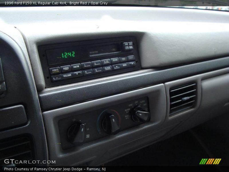 Bright Red / Opal Grey 1996 Ford F150 XL Regular Cab 4x4