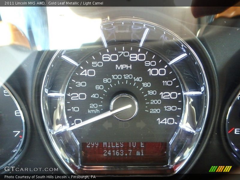 Gold Leaf Metallic / Light Camel 2011 Lincoln MKS AWD