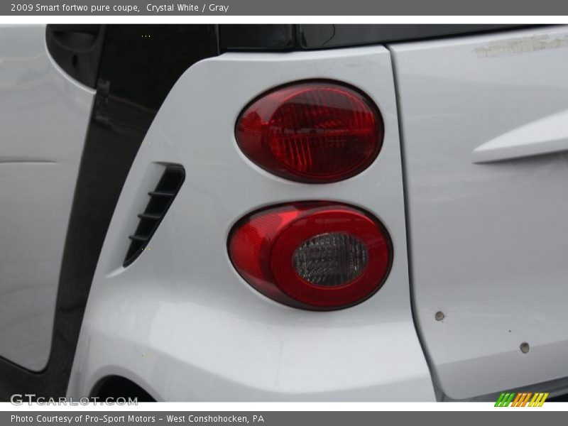 Crystal White / Gray 2009 Smart fortwo pure coupe