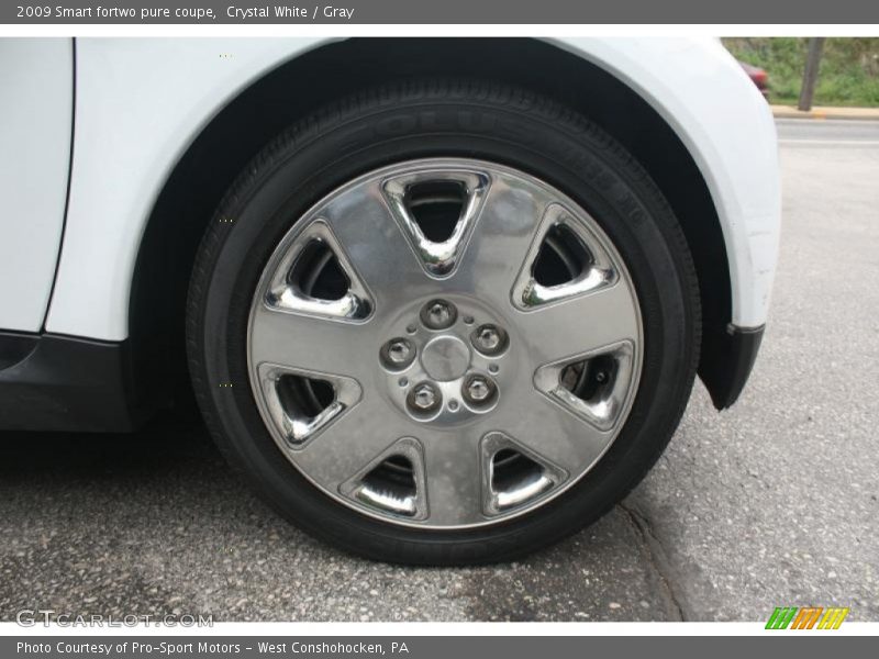 Crystal White / Gray 2009 Smart fortwo pure coupe