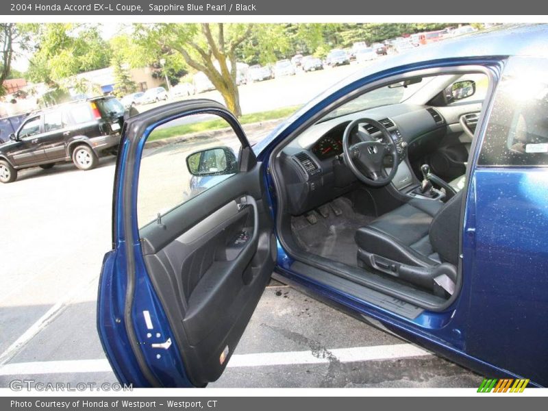 Sapphire Blue Pearl / Black 2004 Honda Accord EX-L Coupe