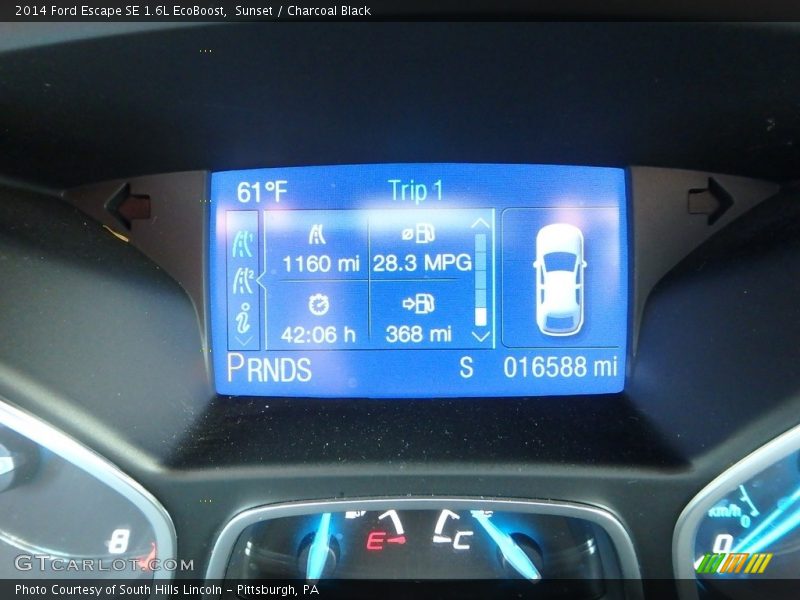 Sunset / Charcoal Black 2014 Ford Escape SE 1.6L EcoBoost