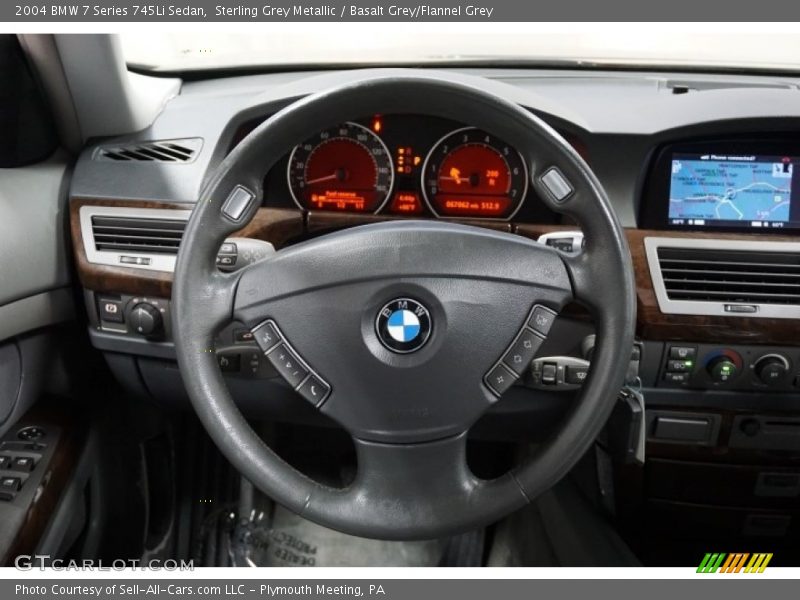 Sterling Grey Metallic / Basalt Grey/Flannel Grey 2004 BMW 7 Series 745Li Sedan