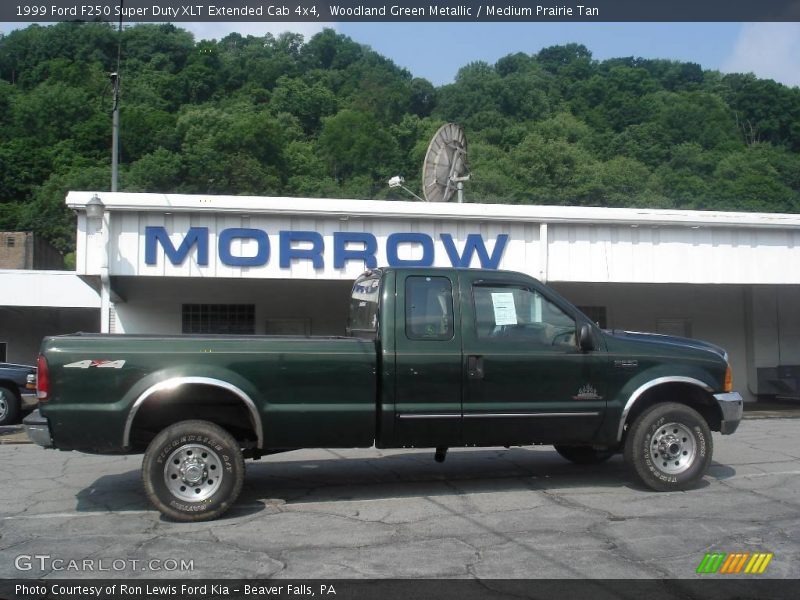 Woodland Green Metallic / Medium Prairie Tan 1999 Ford F250 Super Duty XLT Extended Cab 4x4
