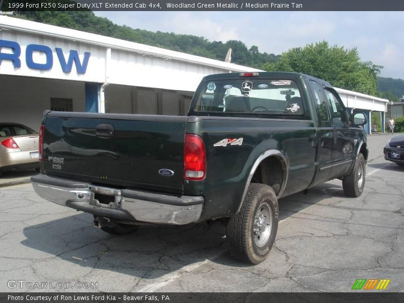 Woodland Green Metallic / Medium Prairie Tan 1999 Ford F250 Super Duty XLT Extended Cab 4x4