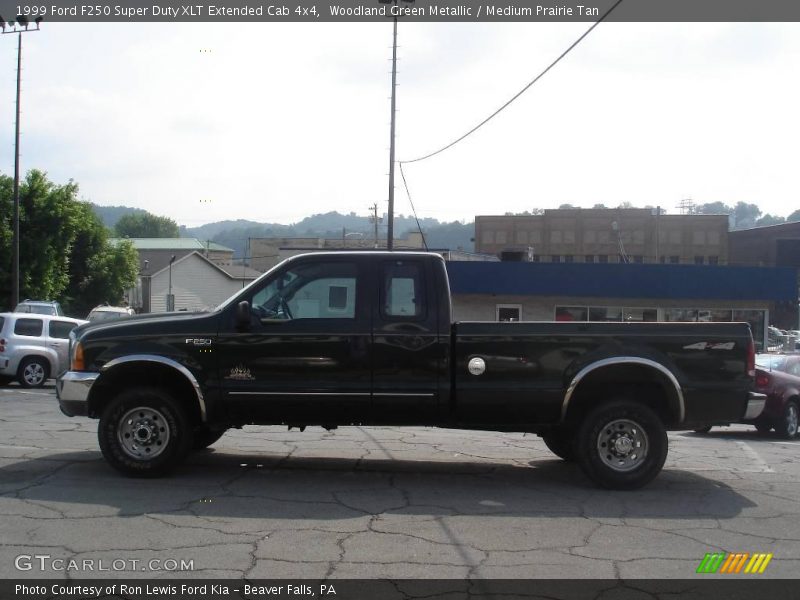 Woodland Green Metallic / Medium Prairie Tan 1999 Ford F250 Super Duty XLT Extended Cab 4x4