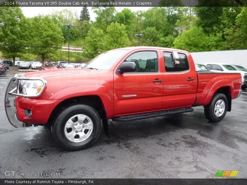 Barcelona Red Metallic / Graphite 2014 Toyota Tacoma V6 SR5 Double Cab 4x4