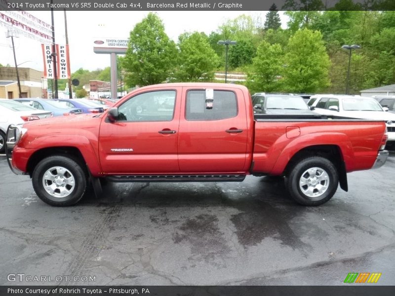 Barcelona Red Metallic / Graphite 2014 Toyota Tacoma V6 SR5 Double Cab 4x4