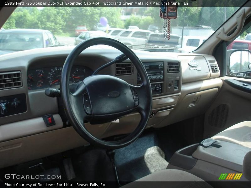 Woodland Green Metallic / Medium Prairie Tan 1999 Ford F250 Super Duty XLT Extended Cab 4x4