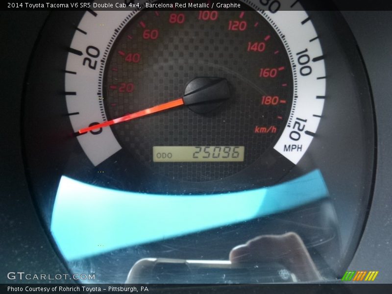 Barcelona Red Metallic / Graphite 2014 Toyota Tacoma V6 SR5 Double Cab 4x4