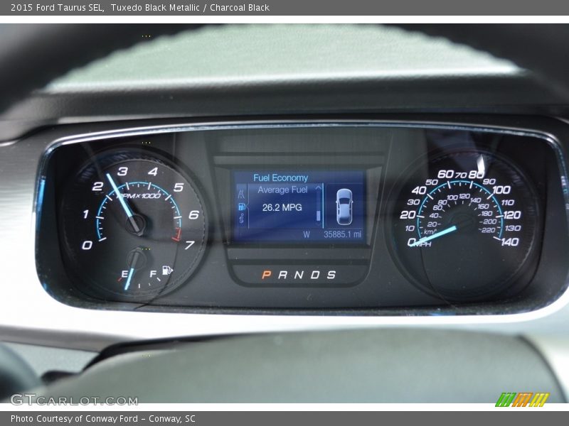 Tuxedo Black Metallic / Charcoal Black 2015 Ford Taurus SEL