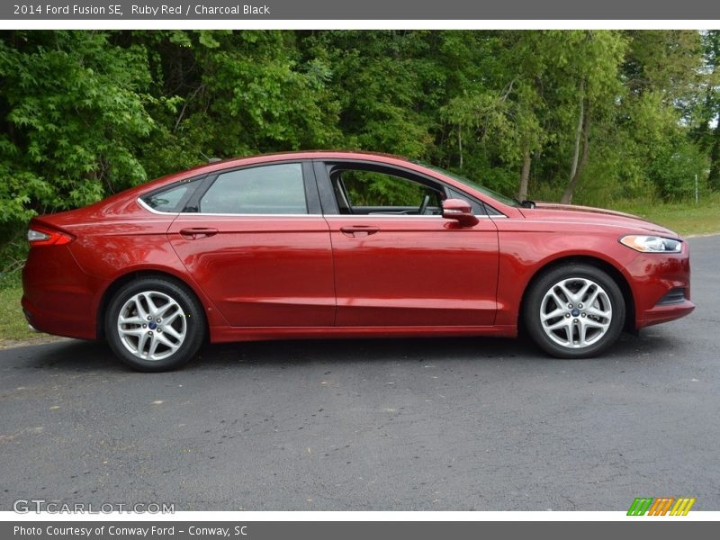 Ruby Red / Charcoal Black 2014 Ford Fusion SE