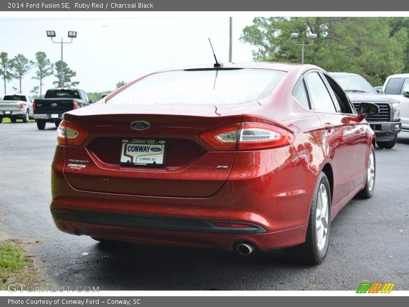 Ruby Red / Charcoal Black 2014 Ford Fusion SE