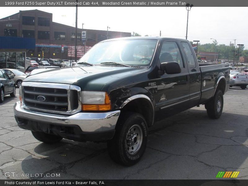 Woodland Green Metallic / Medium Prairie Tan 1999 Ford F250 Super Duty XLT Extended Cab 4x4