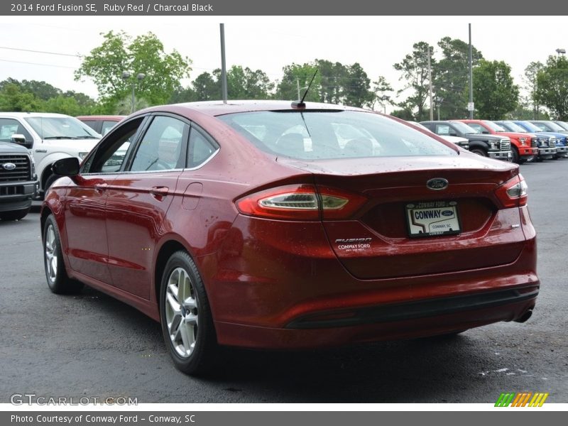 Ruby Red / Charcoal Black 2014 Ford Fusion SE