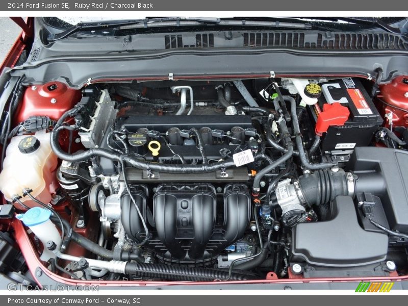 Ruby Red / Charcoal Black 2014 Ford Fusion SE