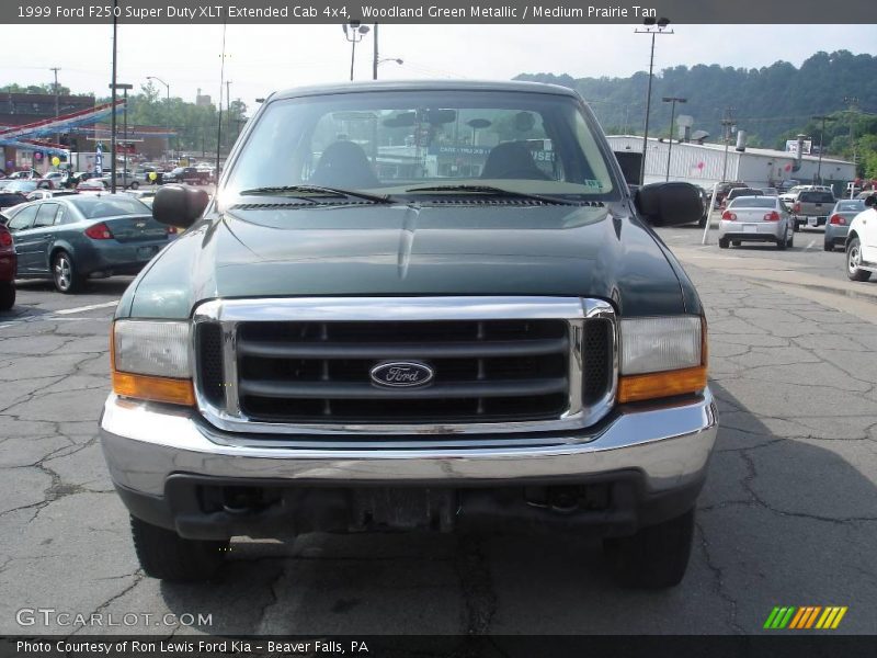 Woodland Green Metallic / Medium Prairie Tan 1999 Ford F250 Super Duty XLT Extended Cab 4x4