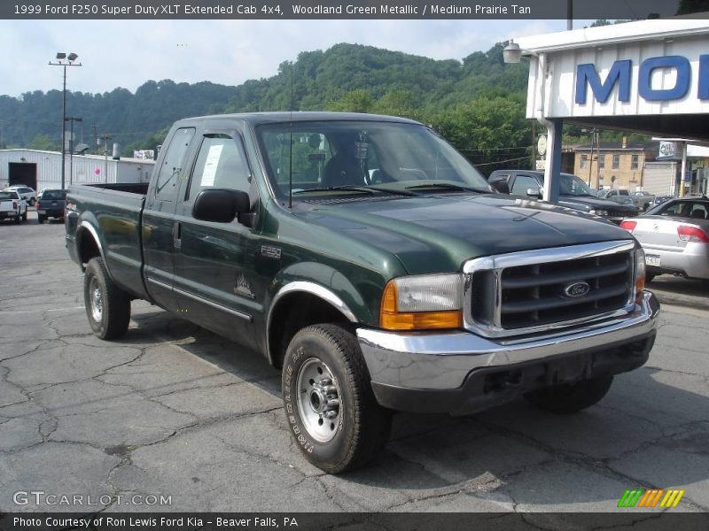 Woodland Green Metallic / Medium Prairie Tan 1999 Ford F250 Super Duty XLT Extended Cab 4x4