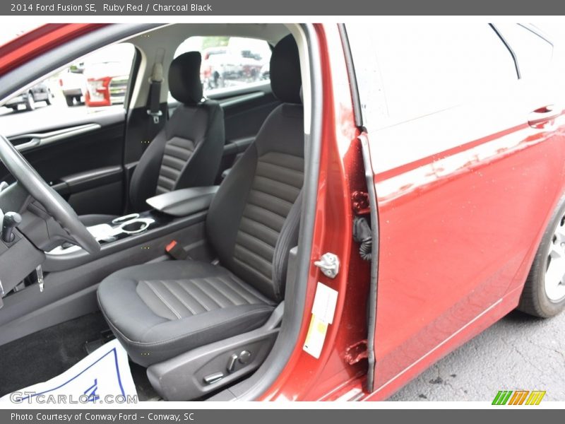 Ruby Red / Charcoal Black 2014 Ford Fusion SE