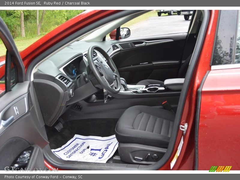 Ruby Red / Charcoal Black 2014 Ford Fusion SE