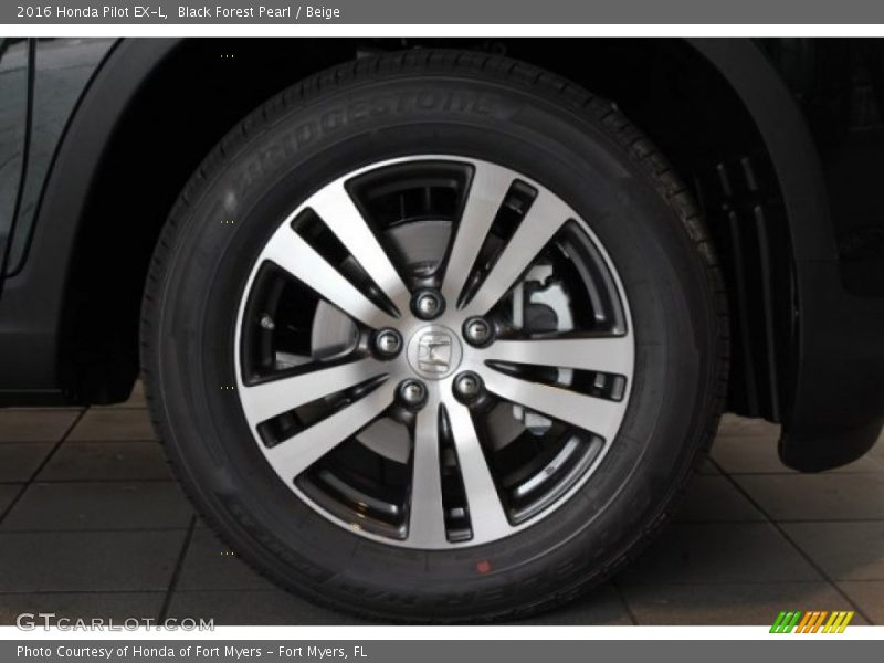 Black Forest Pearl / Beige 2016 Honda Pilot EX-L